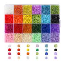 YM 3mm Glass Seed Beads 24 Colors Loose Beads Kit for Jewelry Making
